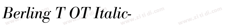Berling T OT Italic字体转换